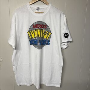 Vtg Americas Funniest Home Videos On ABC T-Shirt 90's White Cotton Men XL NWOT